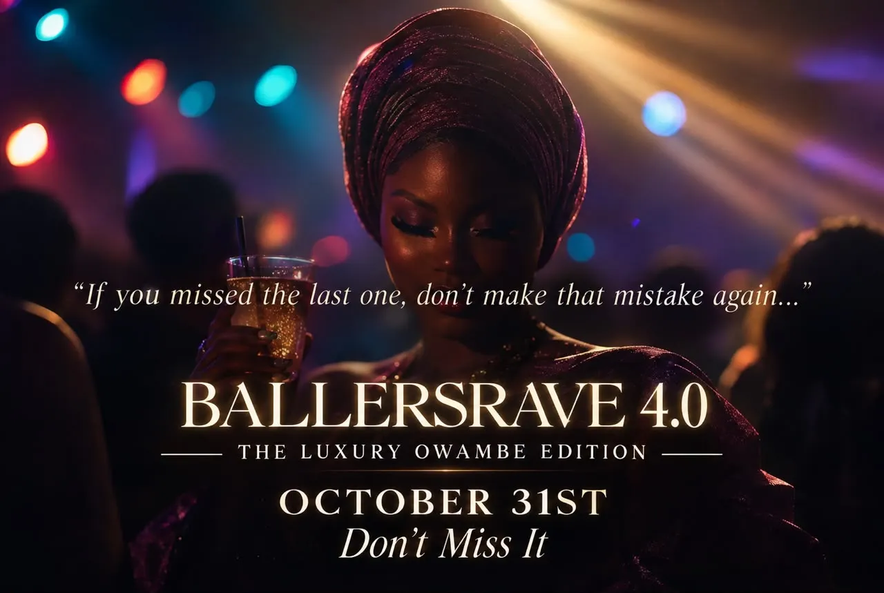 SuyaBranch is bringing the flavour to Ballers Rave 4.0. Expect premium grills, delicious food, great music, beautiful people, and the full Owambe nightlife experience. Come hungry. Come dressed. Come ready for a night worth remembering.